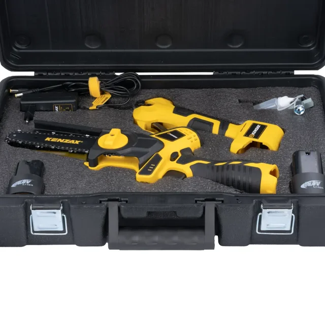 ست ترکیبی اره زنجیری و قیچی شارژی کنزاکس مدل ۸۷۴۰